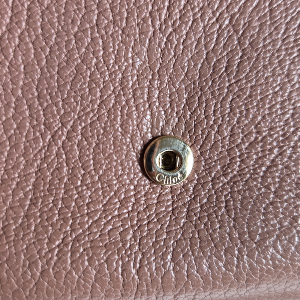 Chloe Mauve Long Leather Wallet - Picture 9 of 14